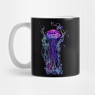 Jellyfish sea leaves Mug